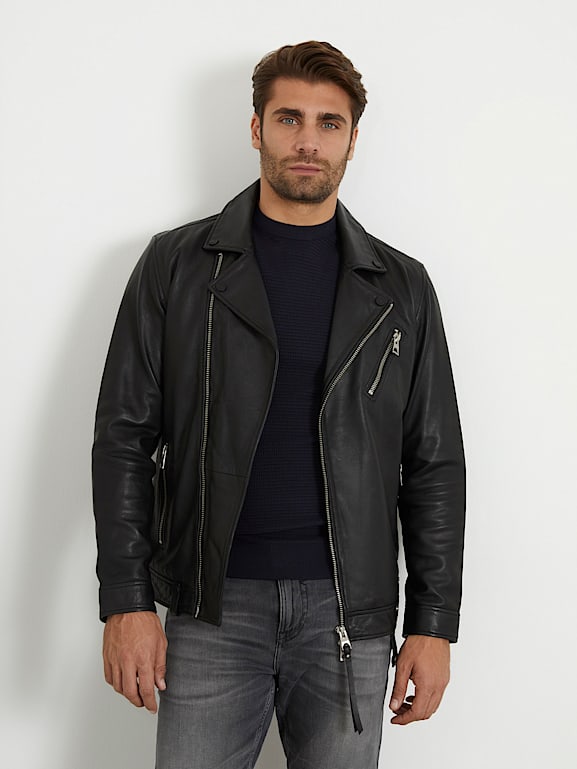 Karu tsunami Imitatie Real leather jacket Men | GUESS® Official Website