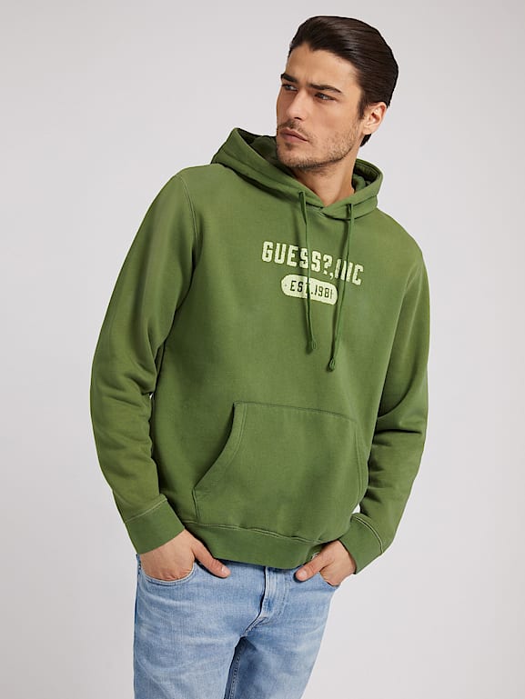 Guess green sweatshirt hotsell