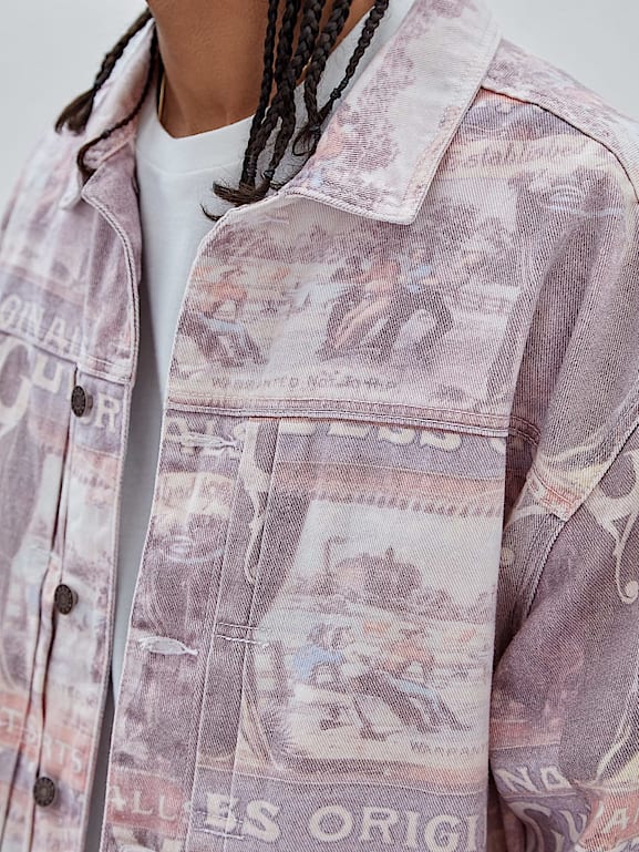 Guess pink denim jacket store