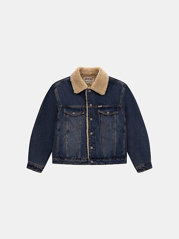 Giacca jeans uomo con pelliccia online
