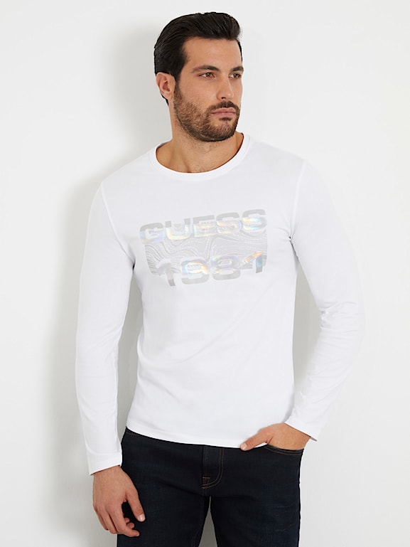 Camiseta manga sale larga guess hombre