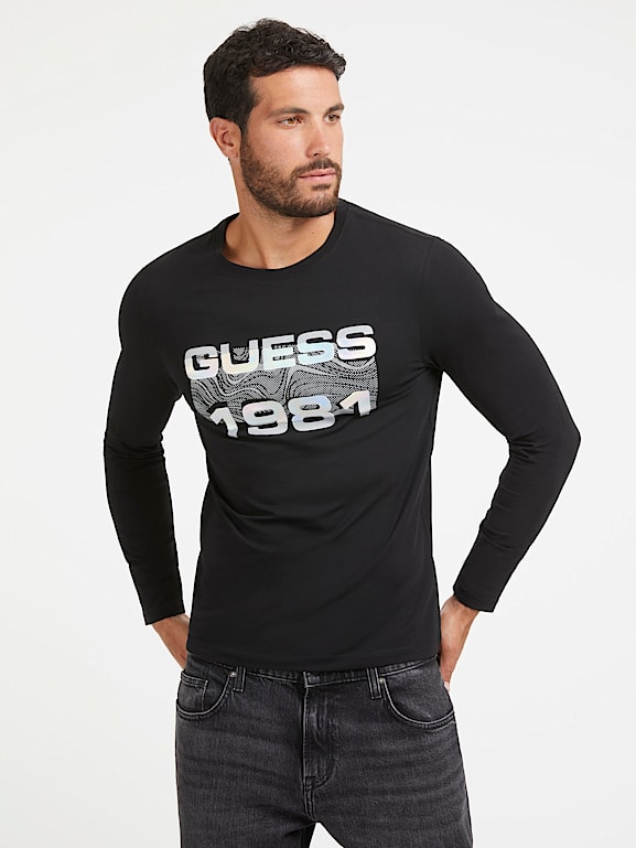 Tee shirt guess homme manche longue hot sale