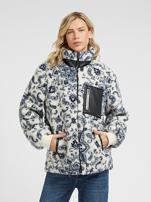 Guess sherpa jacket store
