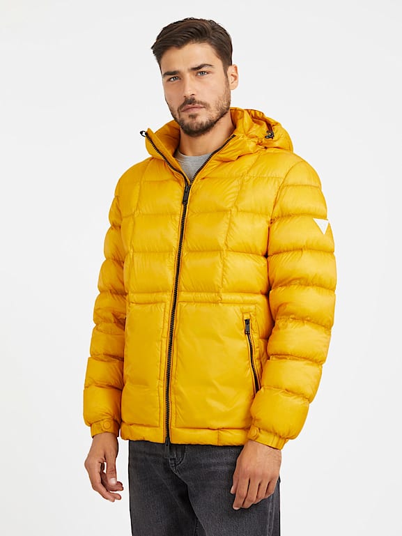 Mens yellow bubble coat hot sale
