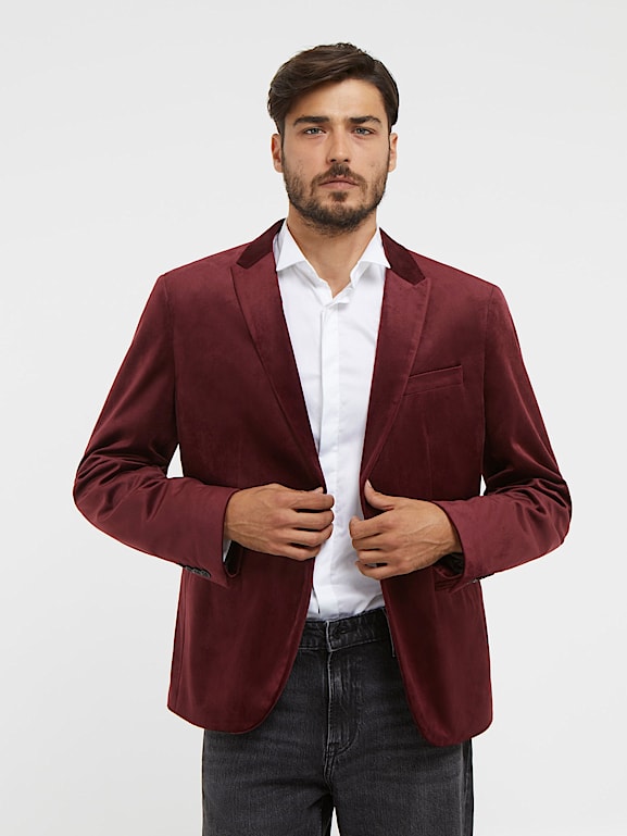 Guess velvet blazer hotsell