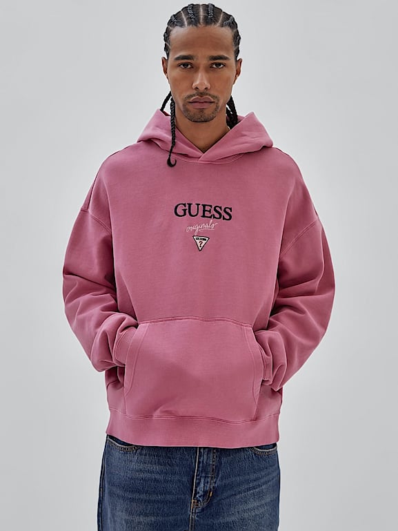 GUESS W2YQ16KBA10 Sudaderas Manga larga Sin capucha Mujer Rosa