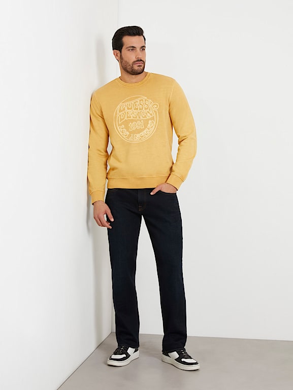 Guess yellow clearance sweatshirt