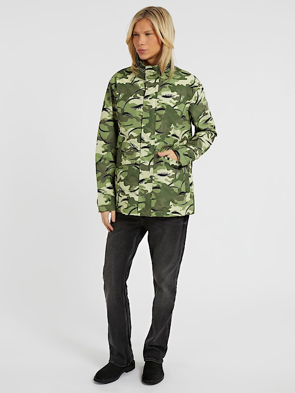 Guess raincoat with hood discount