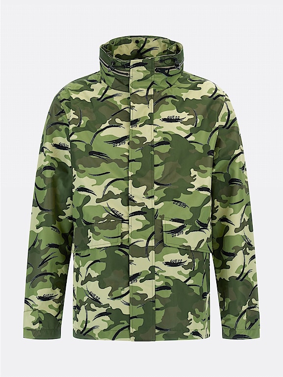 weekend Minimaliseren Beraadslagen Camouflage regenjas Heren | Officiële GUESS® Website