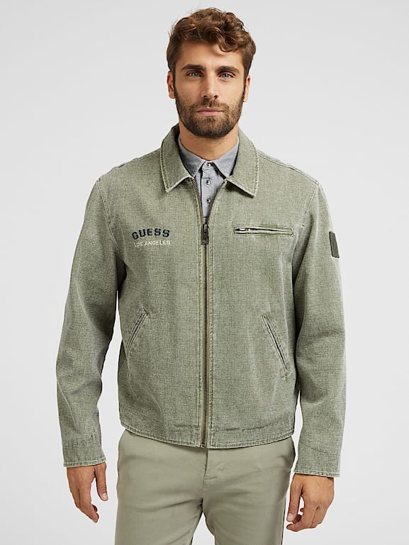 Green canvas jacket mens deals
