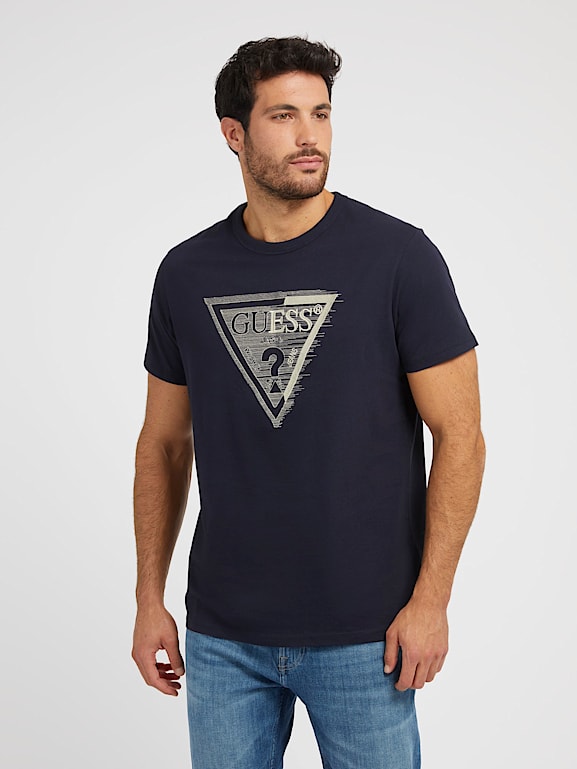 Camiseta guess triangulo best sale hombre