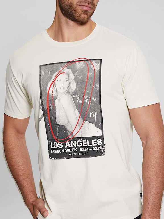 Camiseta guess los angeles hotsell hombre