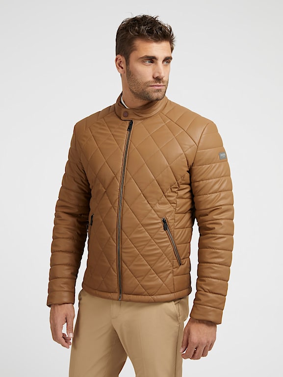 Guess jake quilted bomber jacket new arrivals