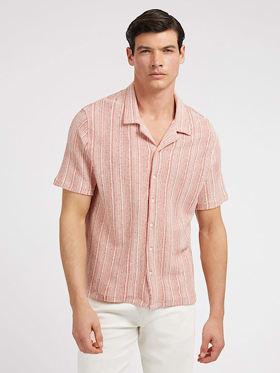 Guess pink striped shirt clearance