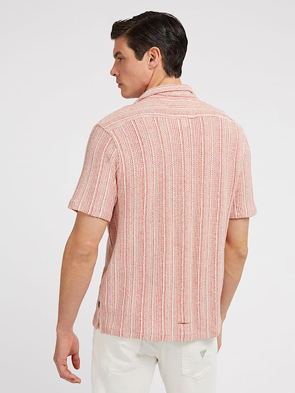 GUESS Striped knit shirt Men