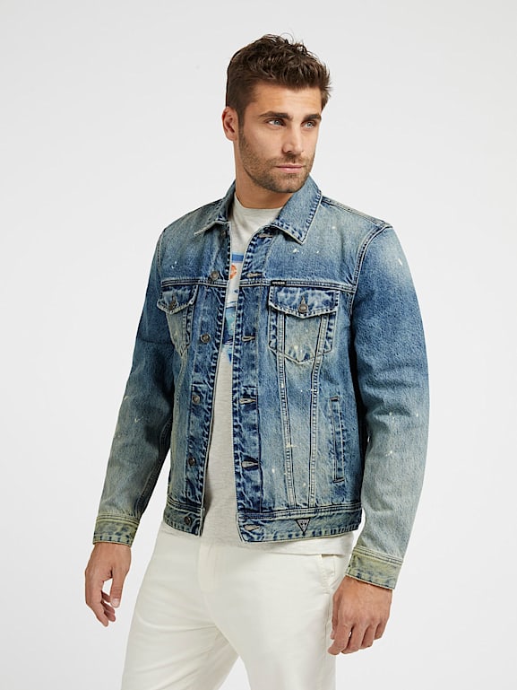 GUESS Veste jean coupe classique Homme