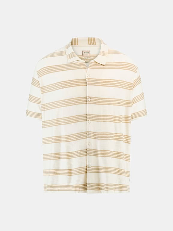 Yellow and white striped guess shirt hotsell