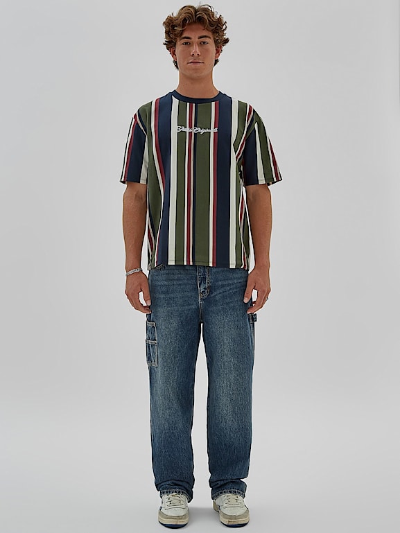 Guess jeans t shirt rayé hotsell