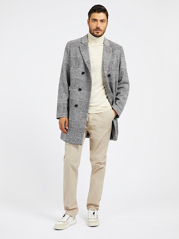 Guess men's wool coat top