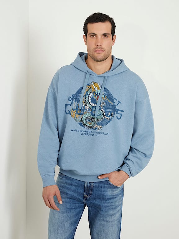 Guess embroidered hoodie clearance sweatshirt