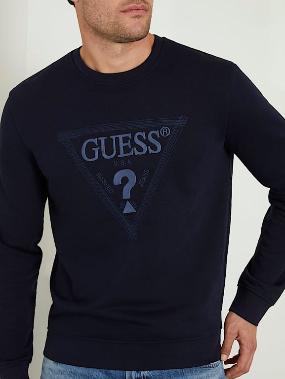 Guess triangle sales logo sweatshirt