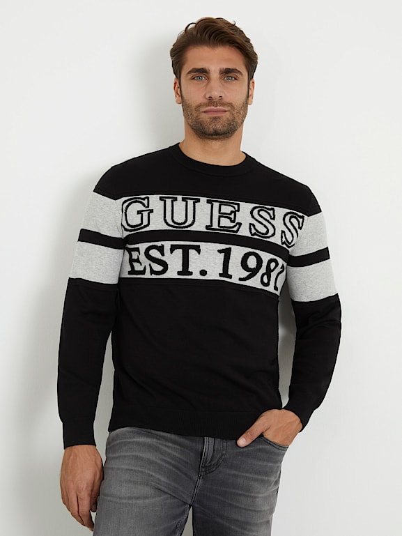 GUESS Pull logo devant Homme