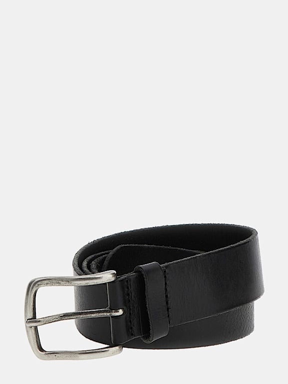 Guess white online belt mens