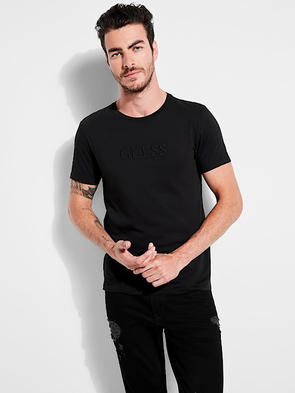 Camiseta guess hombre negra clearance