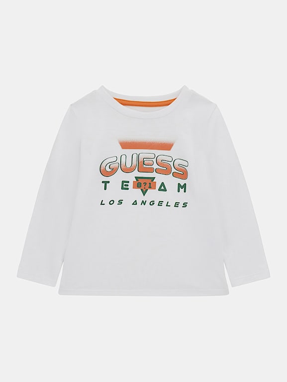 GUESS Kids Front logo print t shirt Boys