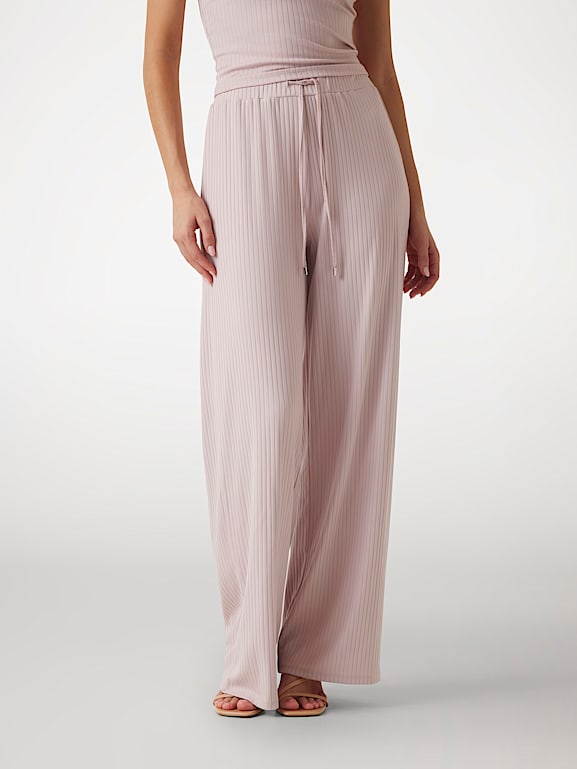 Pantaloni in maglia a coste on sale