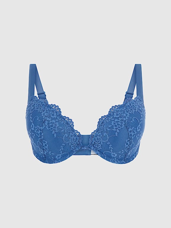 Triple Push-Up Bra with Lace Bands