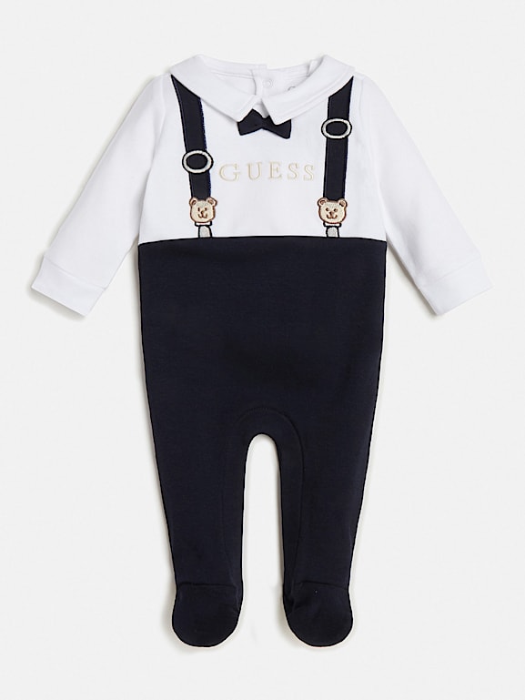 Guess black and white overalls on sale