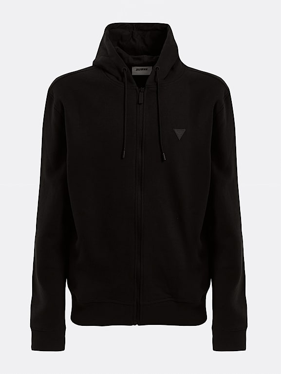 Guess logo repeat black hoodie deals