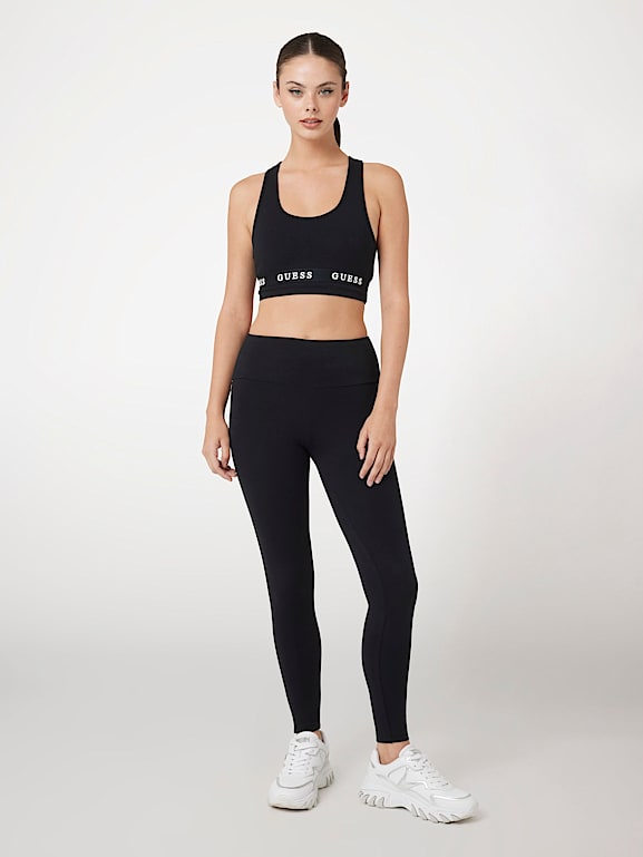 GUESS Activewear Logo Tape Microfiber Leggings