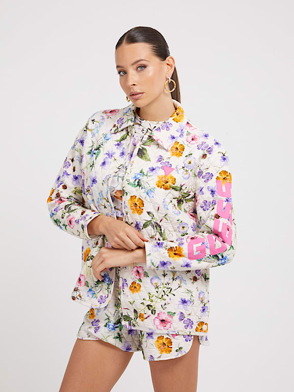 Guess floral jacket shop