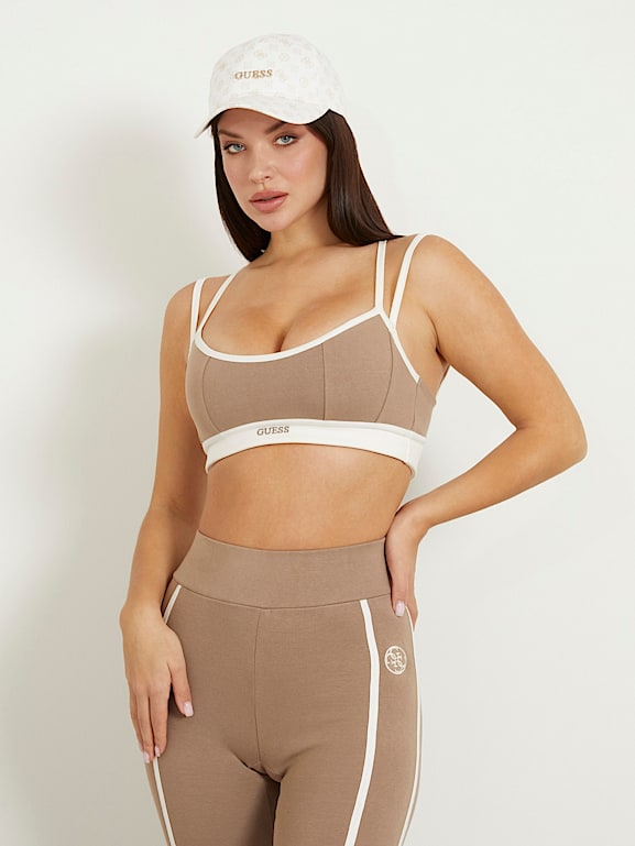 GUESS Sujetador deportivo de punto acanalado Mujer