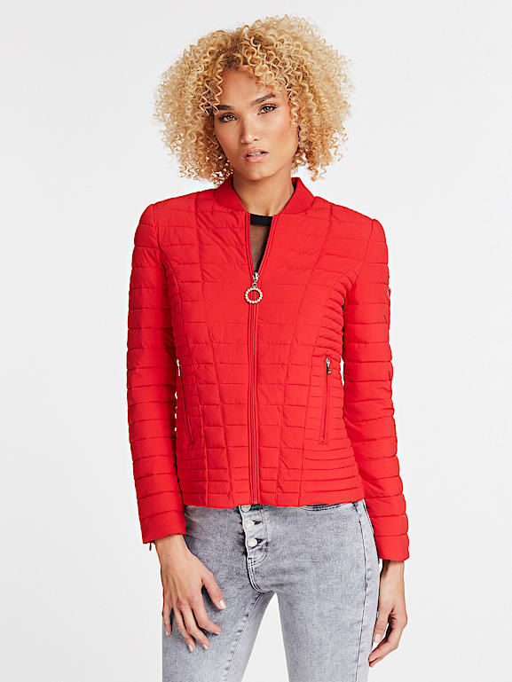 Guess red windbreaker hotsell
