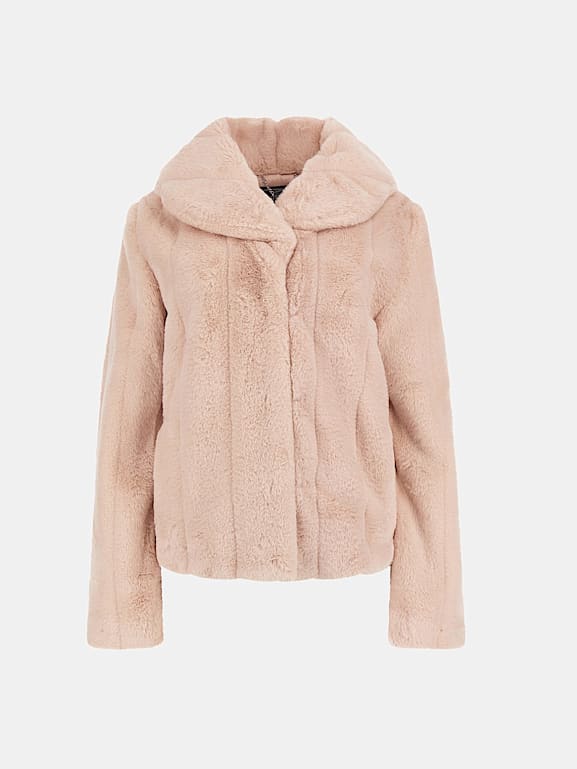 Guess dessie faux fur jacket best sale