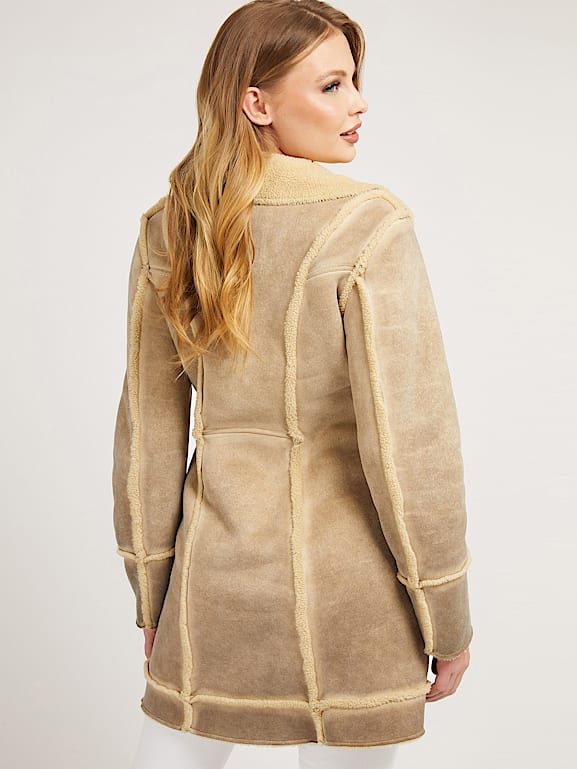 GUESS VESTE EN FAUSSE PEAU DE MOUTON