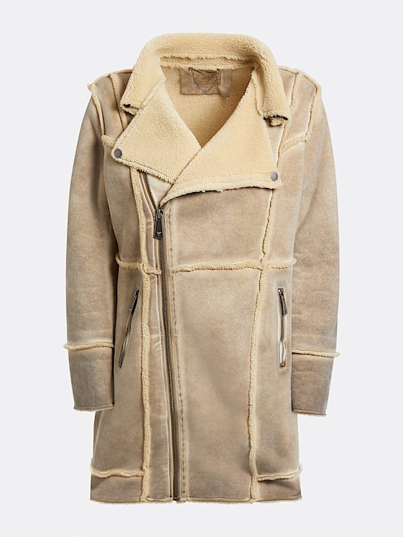 Veste imitation peau sale de mouton femme