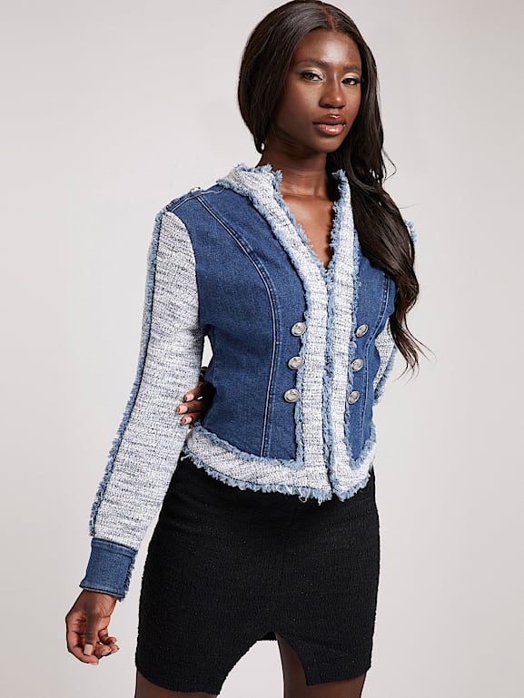 Guess embellished online denim jacket