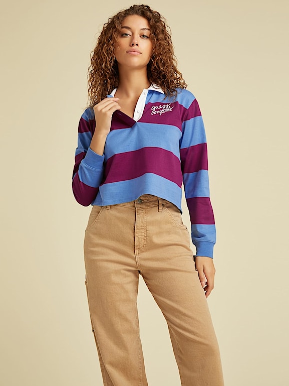 Polo crop top femme best sale