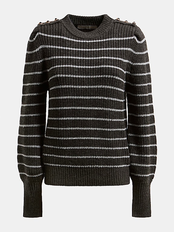 Striped wool shop blend sweater