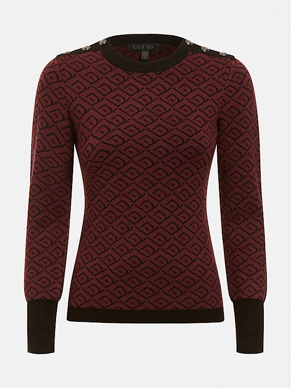 Guess sweater logo deals