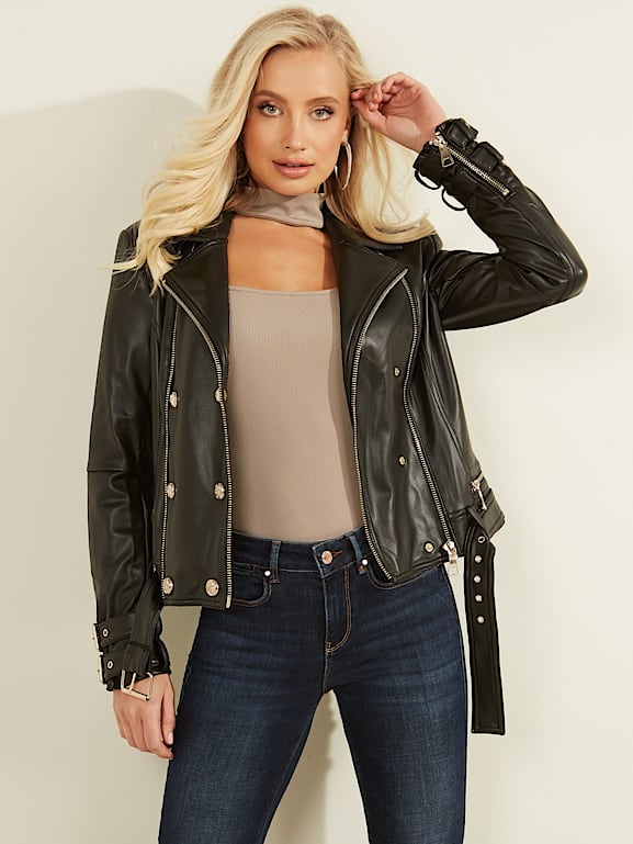 Veste cuir femme guess best sale