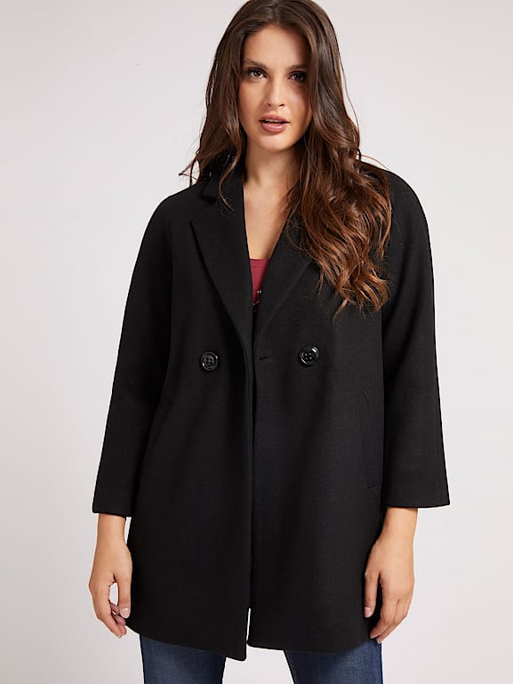 Guess black on sale coat