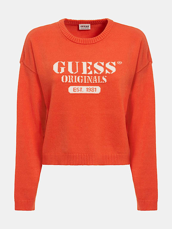 Guess trui rood best sale