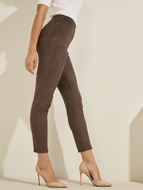 Faux suede leggings online