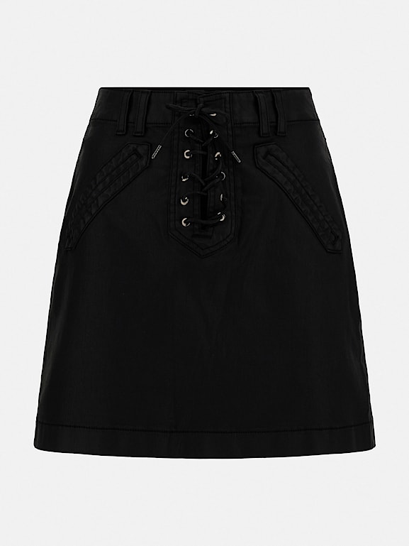 Guess black 2025 lace up skirt