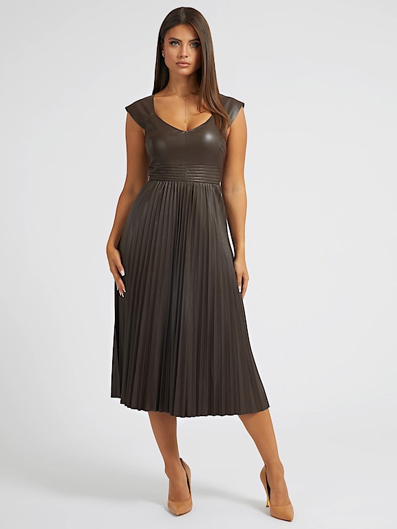 Guess faux shop leather dress